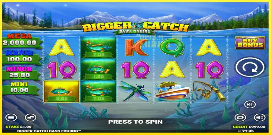 Riktiga pengar med en spelautomat Bigger Catch Bass Fishing, bild 2