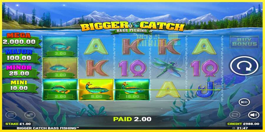 Riktiga pengar med en spelautomat Bigger Catch Bass Fishing, bild 3