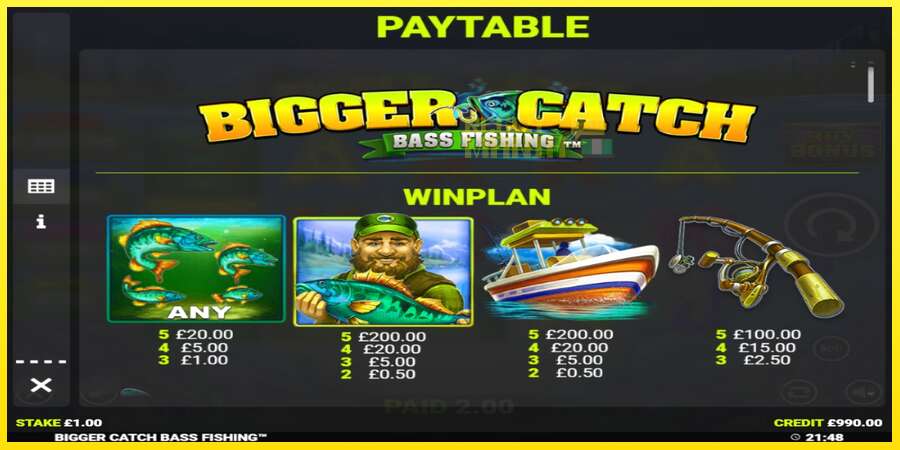 Riktiga pengar med en spelautomat Bigger Catch Bass Fishing, bild 4