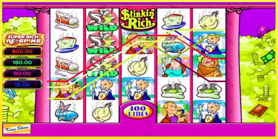 Riktiga pengar med en spelautomat Stinkin Rich Super Rich Re-Spins, bild 2