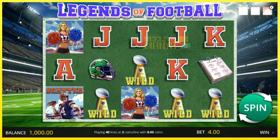 Riktiga pengar med en spelautomat Legends of Football, bild 1