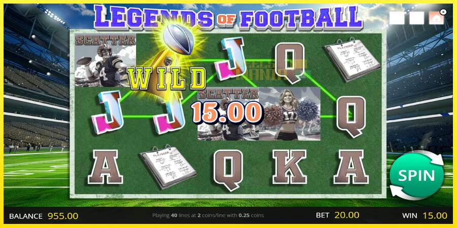 Riktiga pengar med en spelautomat Legends of Football, bild 2