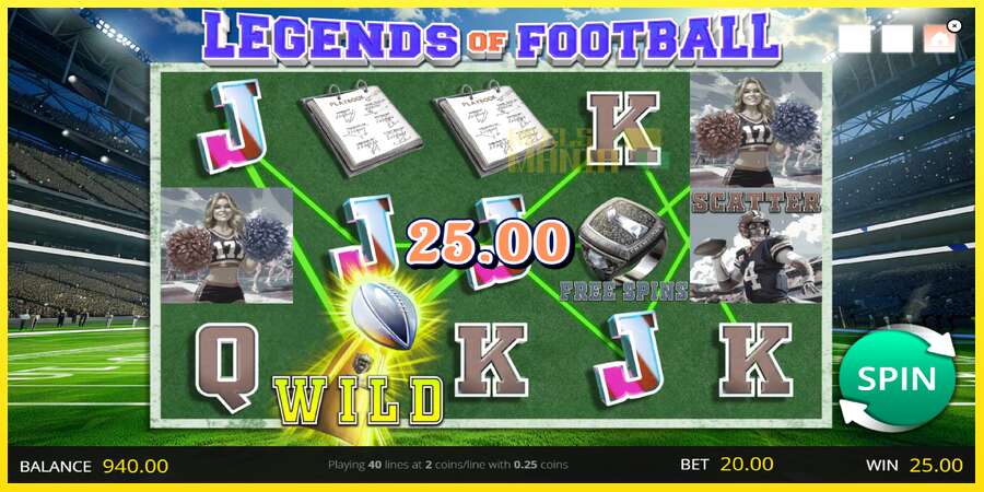 Riktiga pengar med en spelautomat Legends of Football, bild 3