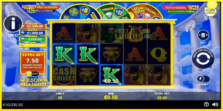 Riktiga pengar med en spelautomat Age of the Gods Cash Collect, bild 2