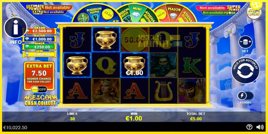 Riktiga pengar med en spelautomat Age of the Gods Cash Collect, bild 3