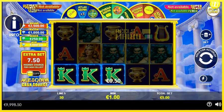 Riktiga pengar med en spelautomat Age of the Gods Cash Collect, bild 4