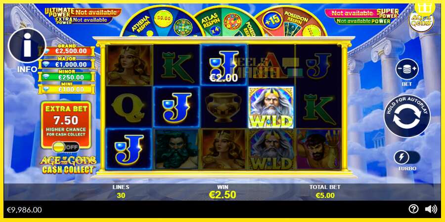 Riktiga pengar med en spelautomat Age of the Gods Cash Collect, bild 5