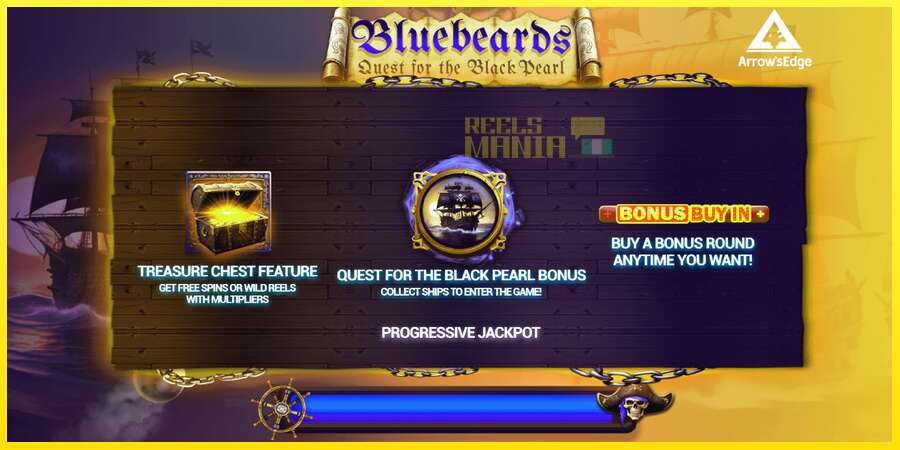 Riktiga pengar med en spelautomat Bluebeard Quest for the Black Pearl, bild 1