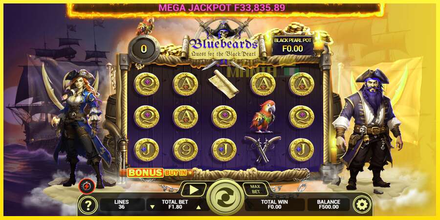 Riktiga pengar med en spelautomat Bluebeard Quest for the Black Pearl, bild 2