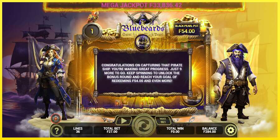 Riktiga pengar med en spelautomat Bluebeard Quest for the Black Pearl, bild 3