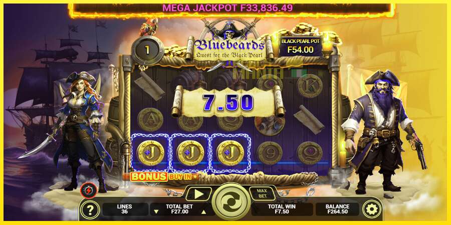 Riktiga pengar med en spelautomat Bluebeard Quest for the Black Pearl, bild 4