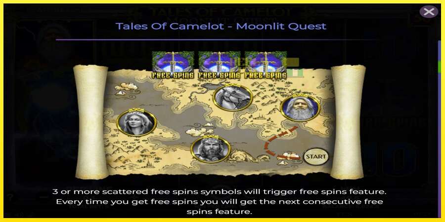 Riktiga pengar med en spelautomat Tales of Camelot - Moonlit Quest, bild 5