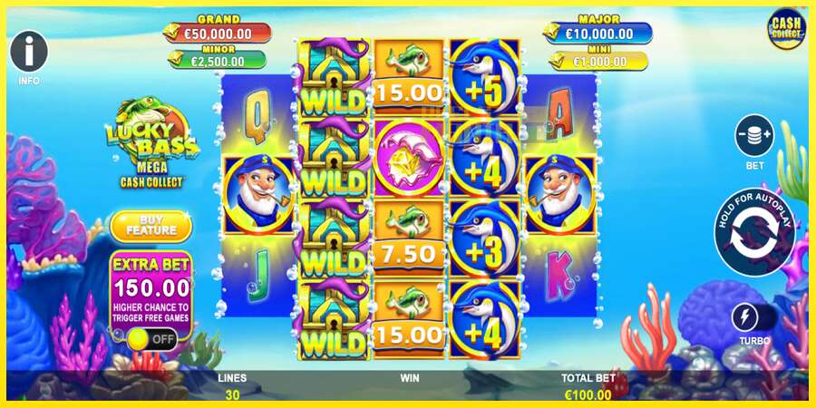 Riktiga pengar med en spelautomat Lucky Bass Mega Cash Collect, bild 2