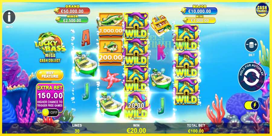 Riktiga pengar med en spelautomat Lucky Bass Mega Cash Collect, bild 4