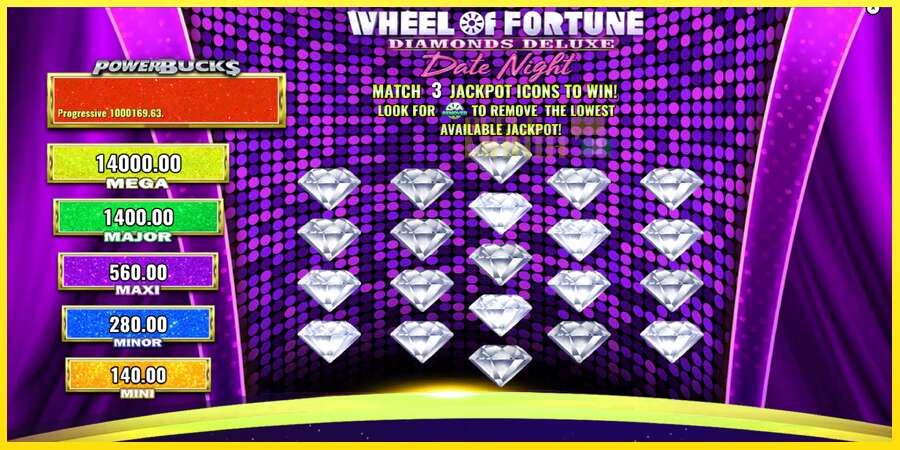 Riktiga pengar med en spelautomat PowerBucks Wheel of Fortune Diamonds Deluxe Date Night, bild 4