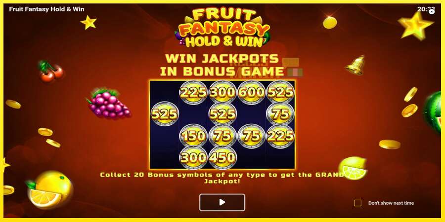 Riktiga pengar med en spelautomat Fruit Fantasy Hold & Win, bild 1