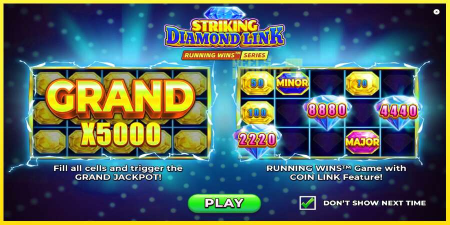 Riktiga pengar med en spelautomat Striking Diamond Link, bild 1