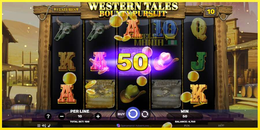 Riktiga pengar med en spelautomat Western Tales - Bounty Pursuit, bild 3