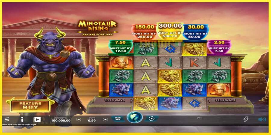 Riktiga pengar med en spelautomat Ancient Fortunes Minotaur Rising, bild 1