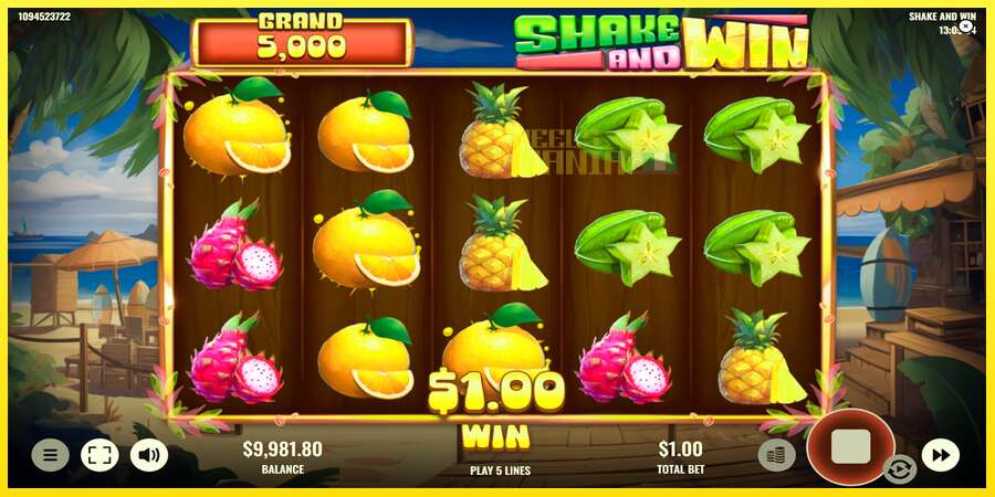 Riktiga pengar med en spelautomat Shake and Win, bild 3