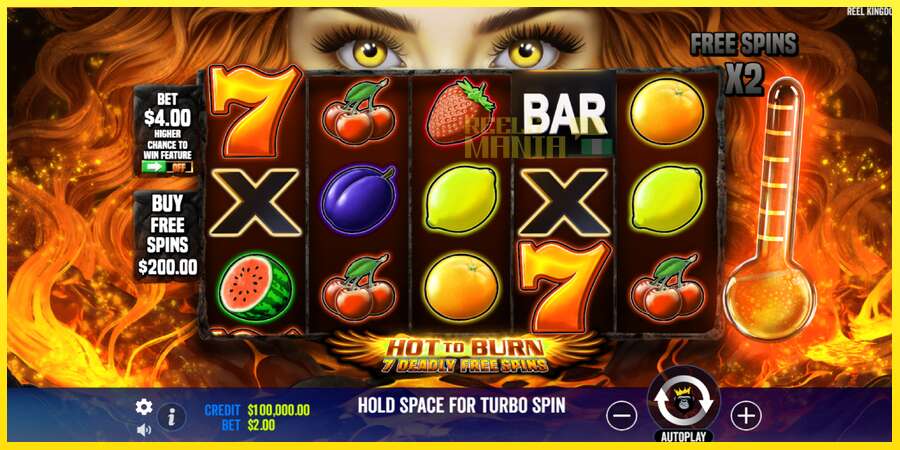 Riktiga pengar med en spelautomat Hot to Burn - 7 Deadly Free Spins, bild 2