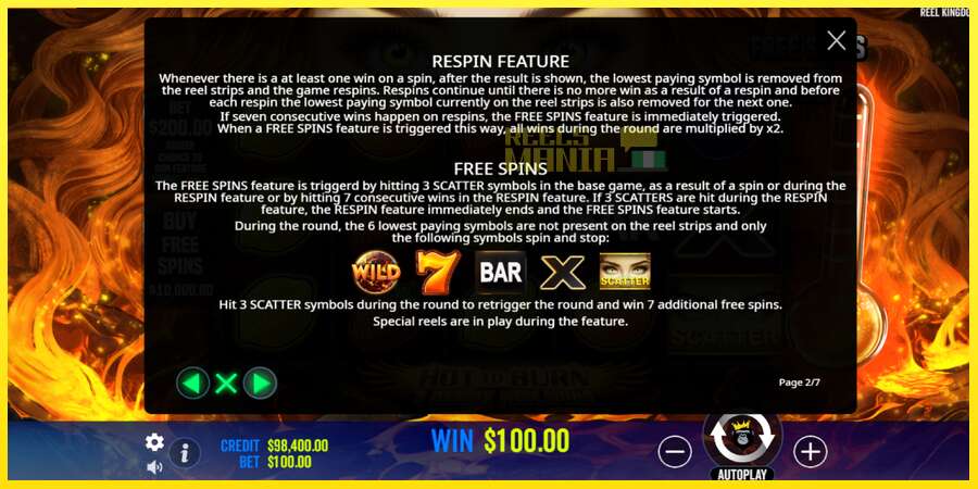 Riktiga pengar med en spelautomat Hot to Burn - 7 Deadly Free Spins, bild 6