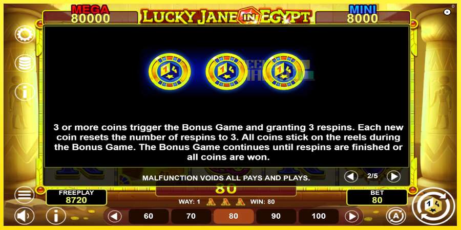 Riktiga pengar med en spelautomat Lucky Jane in Egypt Hold & Win, bild 6