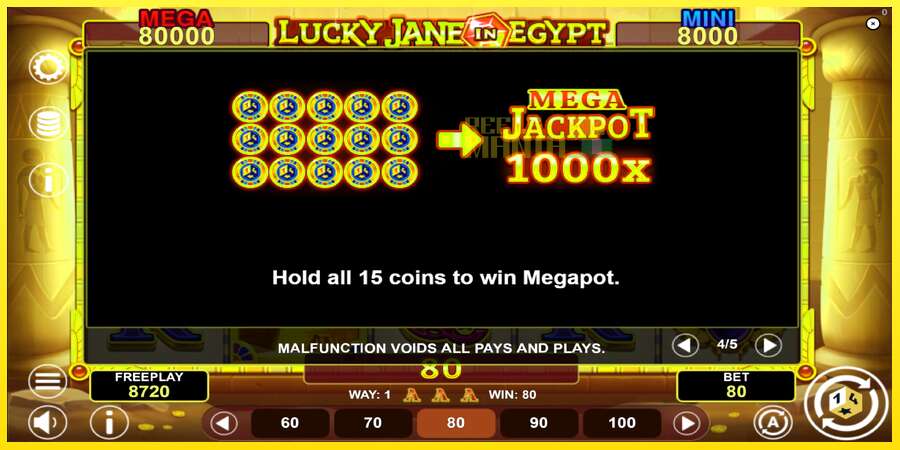 Riktiga pengar med en spelautomat Lucky Jane in Egypt Hold & Win, bild 7