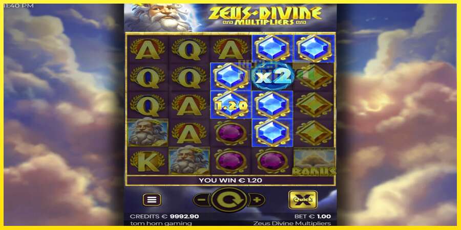 Riktiga pengar med en spelautomat Zeus Divine Multipliers, bild 3