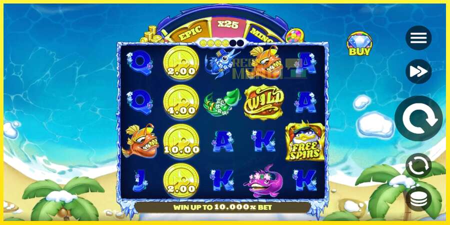 Riktiga pengar med en spelautomat Bling Bling Penguin: Ice On The Beach, bild 1