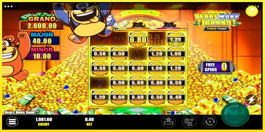 Riktiga pengar med en spelautomat Bears Make Bank! Power Combo, bild 3