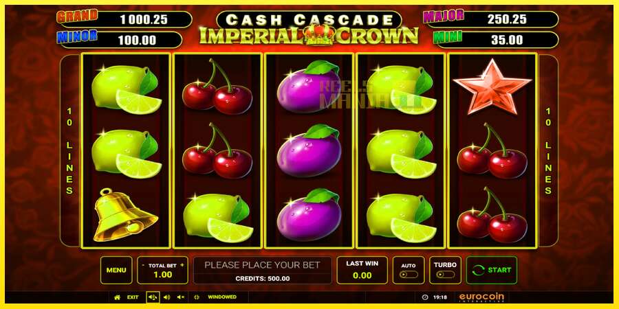 Riktiga pengar med en spelautomat Cash Cascade Imperial Crown, bild 1