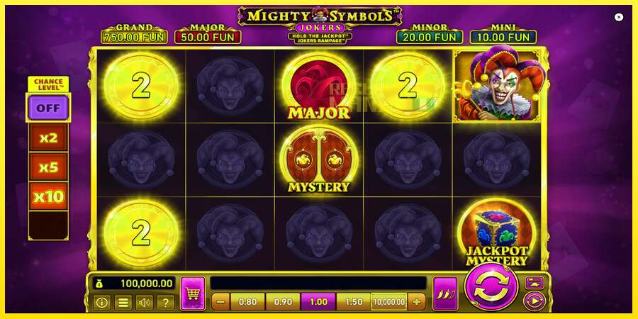 Riktiga pengar med en spelautomat Mighty Symbols: Jokers, bild 2