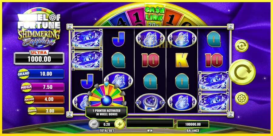 Riktiga pengar med en spelautomat Wheel of Fortune Shimmering Sapphires, bild 2