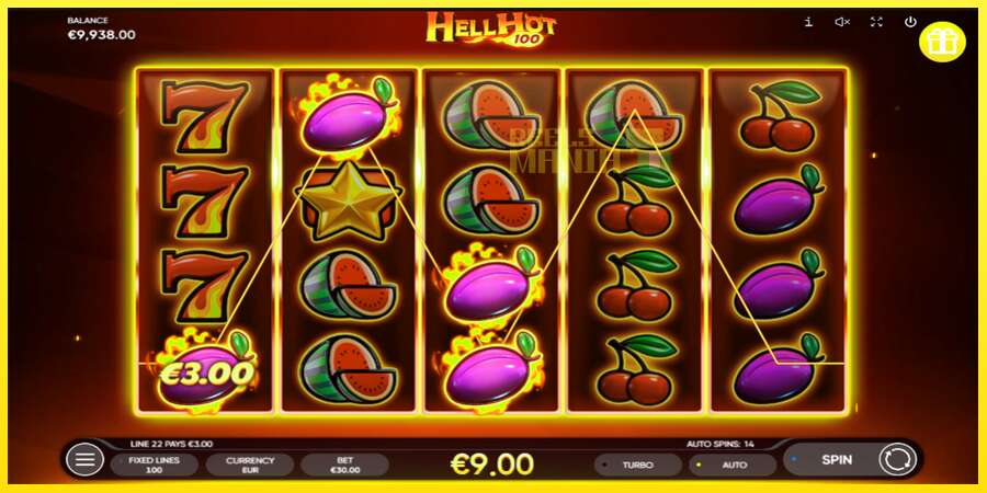 Riktiga pengar med en spelautomat Hell Hot 100, bild 2