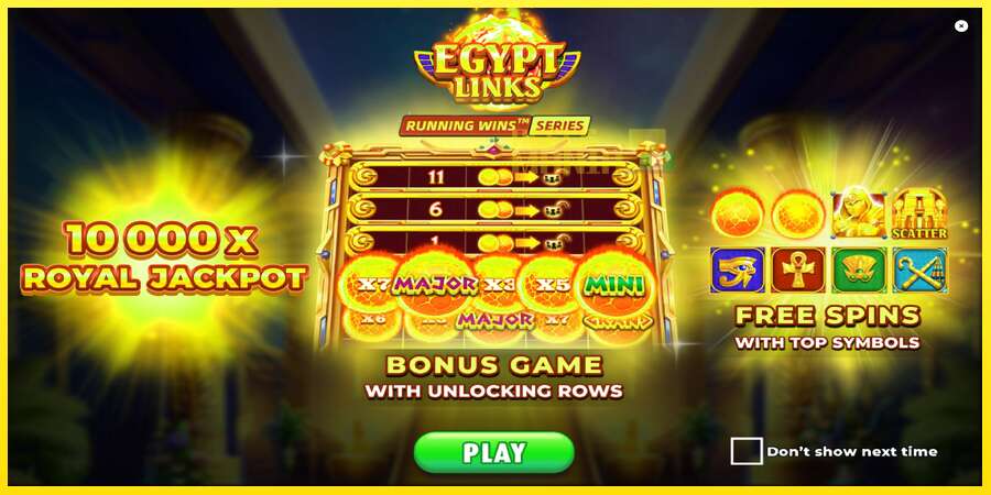 Riktiga pengar med en spelautomat Egypt Links: Running Wins, bild 1