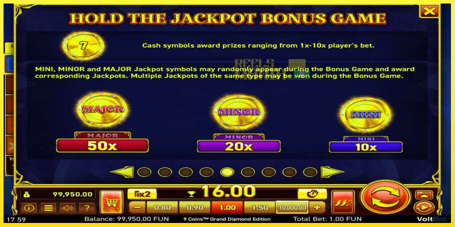 Riktiga pengar med en spelautomat 9 Coins Grand Diamond Edition Halloween Jackpots, bild 5