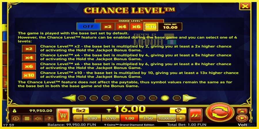 Riktiga pengar med en spelautomat 9 Coins Grand Diamond Edition Halloween Jackpots, bild 6