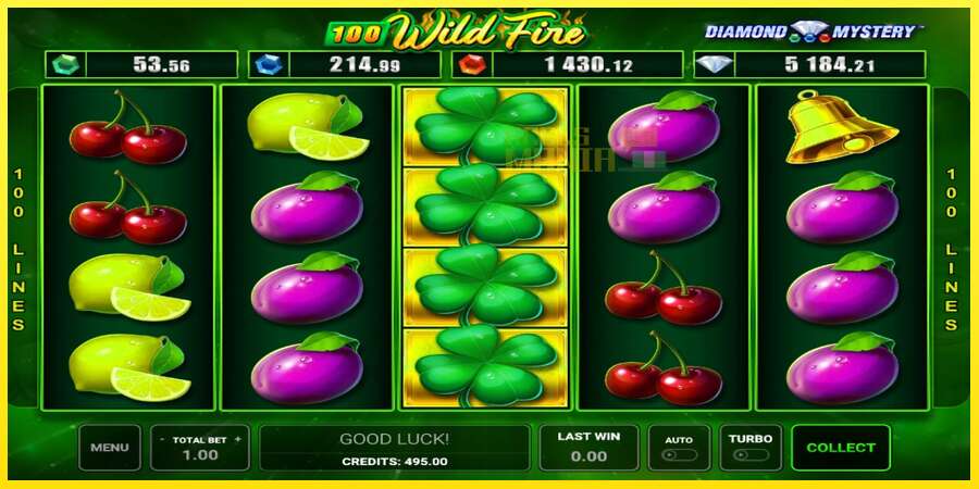 Riktiga pengar med en spelautomat Diamond Mystery 100 Wild Fire, bild 3