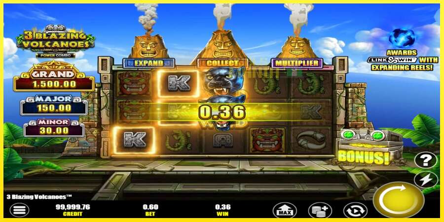 Riktiga pengar med en spelautomat 3 Blazing Volcanoes Power Combo, bild 2