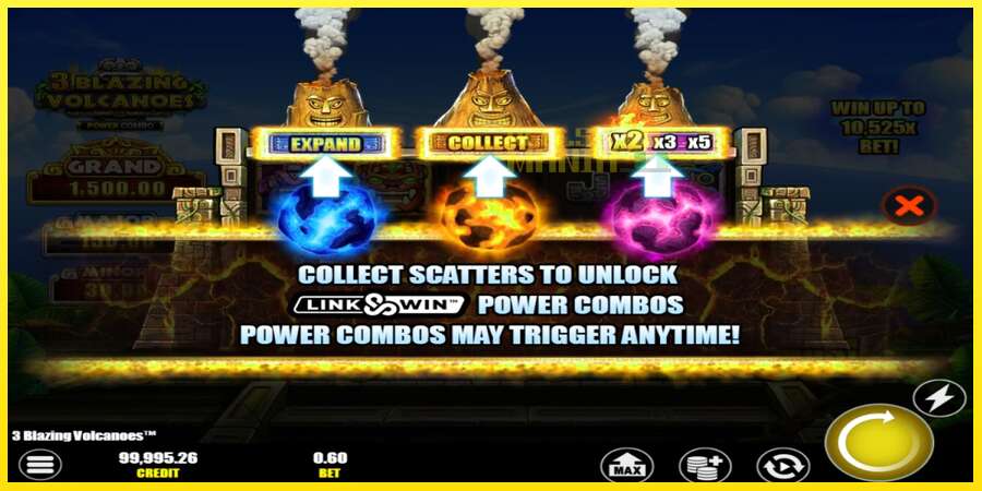 Riktiga pengar med en spelautomat 3 Blazing Volcanoes Power Combo, bild 4