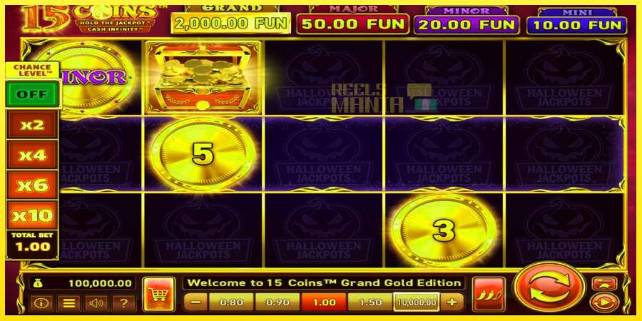 Riktiga pengar med en spelautomat 15 Coins Grand Gold Edition Halloween Jackpot, bild 1