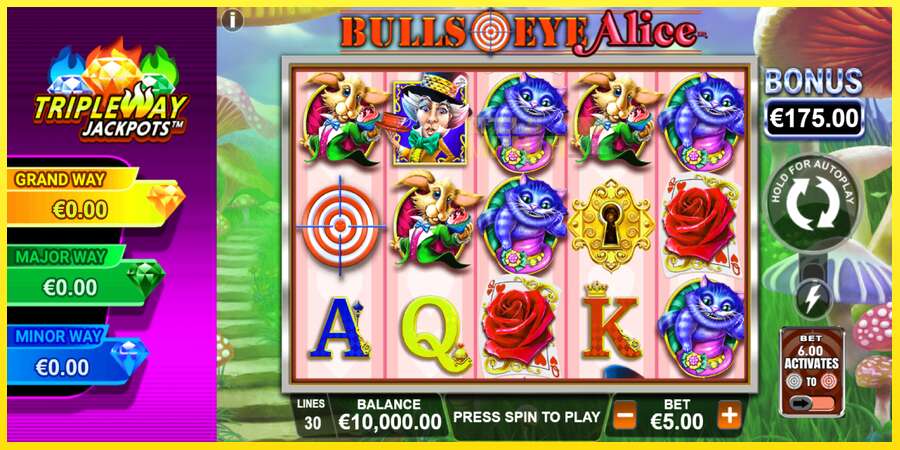 Riktiga pengar med en spelautomat Bulls Eye Alice, bild 2