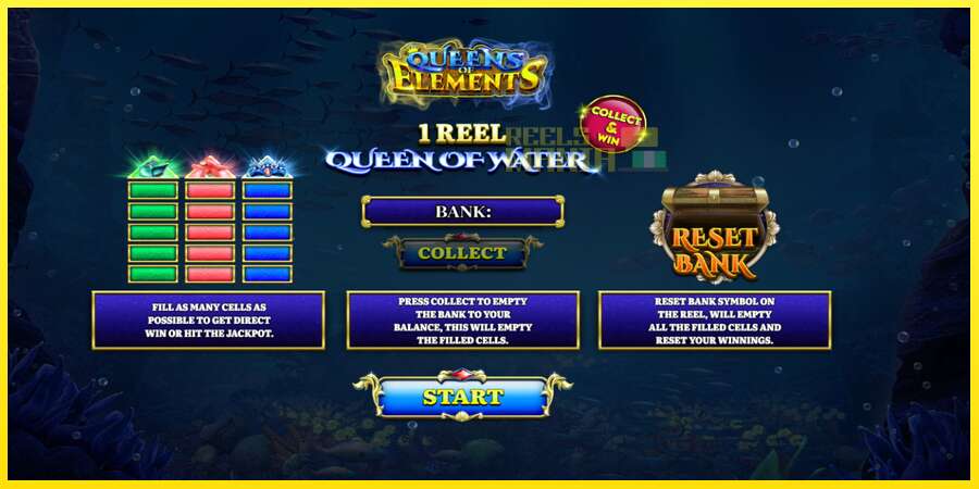 Riktiga pengar med en spelautomat 1 Reel Queen of Water, bild 1