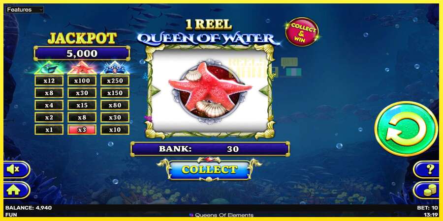 Riktiga pengar med en spelautomat 1 Reel Queen of Water, bild 3