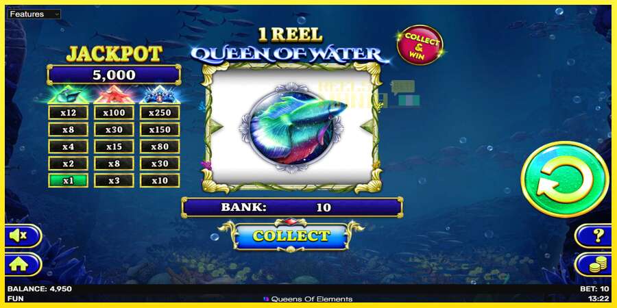 Riktiga pengar med en spelautomat 1 Reel Queen of Water, bild 4