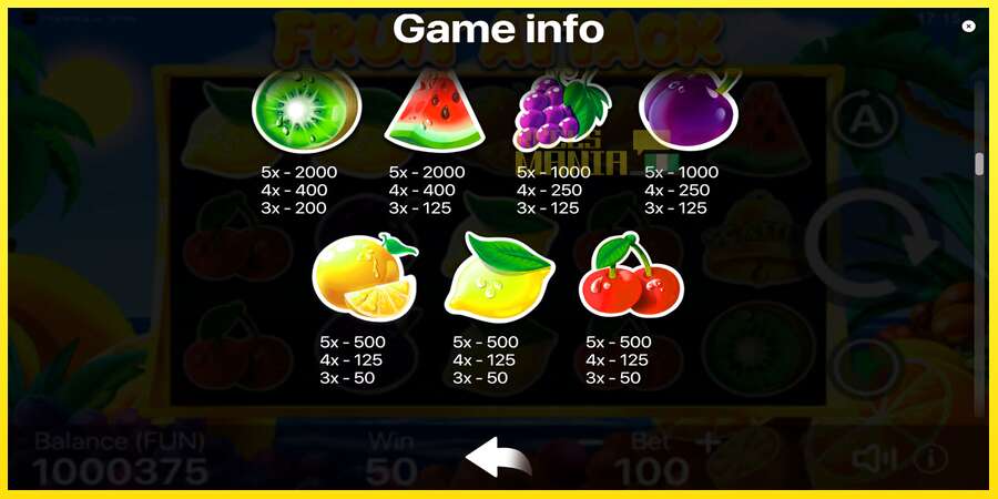 Riktiga pengar med en spelautomat Fruit Attack, bild 6