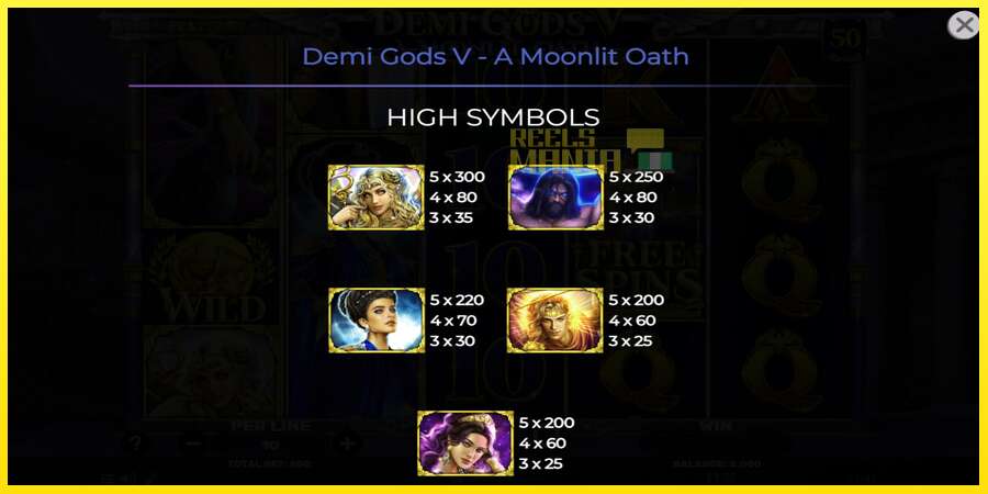 Riktiga pengar med en spelautomat Demi Gods V – A Moonlit Oath, bild 6