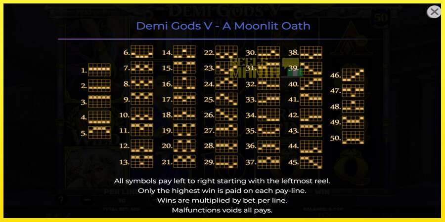 Riktiga pengar med en spelautomat Demi Gods V – A Moonlit Oath, bild 7