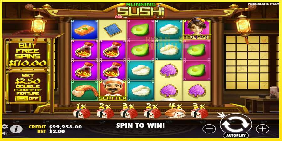 Riktiga pengar med en spelautomat Running Sushi, bild 2